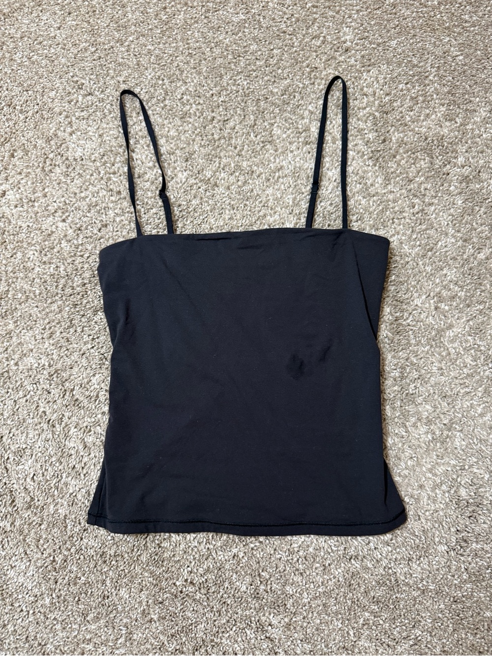 Inlyric Black Spaghetti-Strap Tank